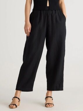 😎 Quince black European linen pants. Size S.